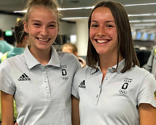 Sophia Volkmer und Jenna Fee Feyerabend bei den Olympischen Jugendspielen