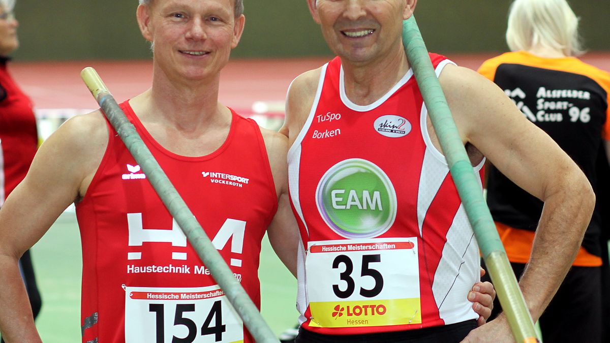 Stabhochspringer unter sich Bernd Gabel und Basilius Balschalarski