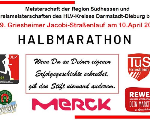 Halbmarathon (Straße) mit Kreis- und Regio-Wertung am 10.04.2022