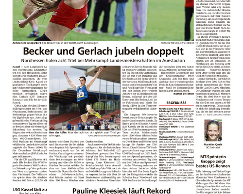 Starke Leistungen bei den Hessischen Mehrkampfmeisterschaften am 16./17.05. im Auestadion
