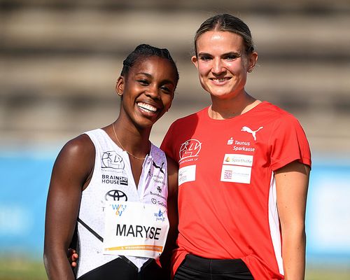 Hessischer Weitsprung-Doppelsieg beim "WI jump" Meeting in Wiesbaden durch Vanessa Grimm und Maryse Luzolo - im Männerfeld setzt sich Nick Schmahl (Hamburger SV) durch