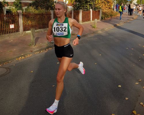 Deutsche Meisterschaften im 10km Straßenlauf - Maja Severloh vom Hünfelder SV auf Platz "11"